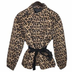 HYFVE leopard quilted belted front jacket coat